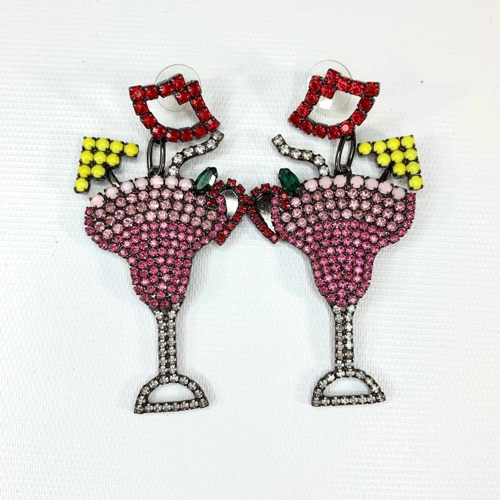 Elizabeth Cole margarita Swarovski Crystal earrings - Picture 2 of 4